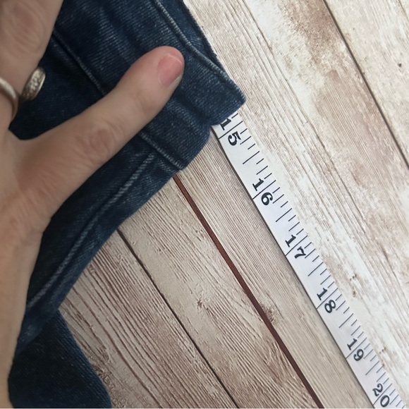 Banjul Blue Flare Wide Leg Jeans with Raw Hem - Picture 10 of 11